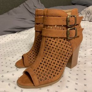Brash Open Toe Ankle Booties